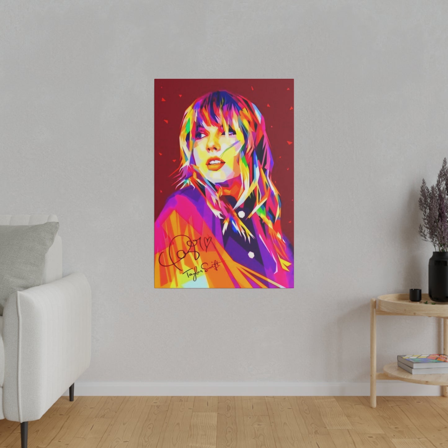 Taylor Swift Wall Art with Signature - Canvas