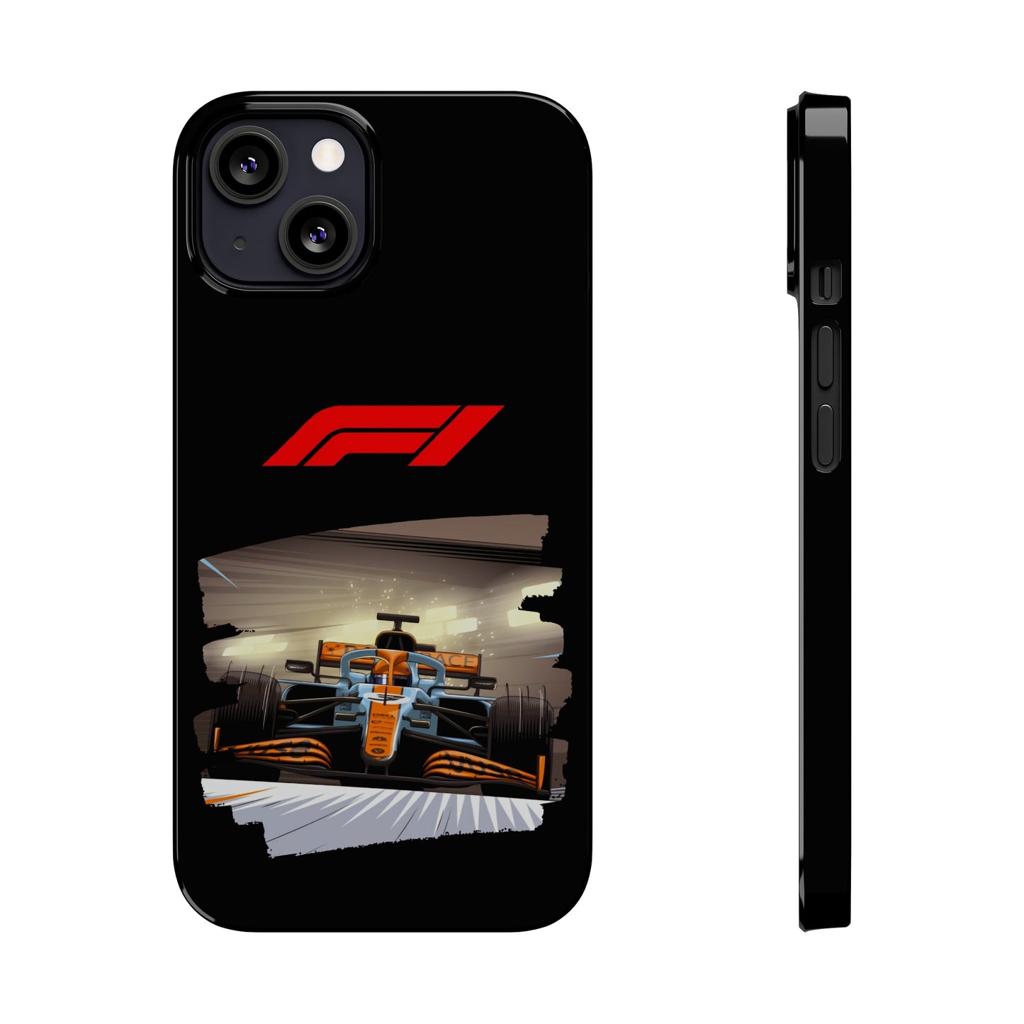 F1 McClaren Orange Car Iphone 15, 14, 13, 12, 11 Cases