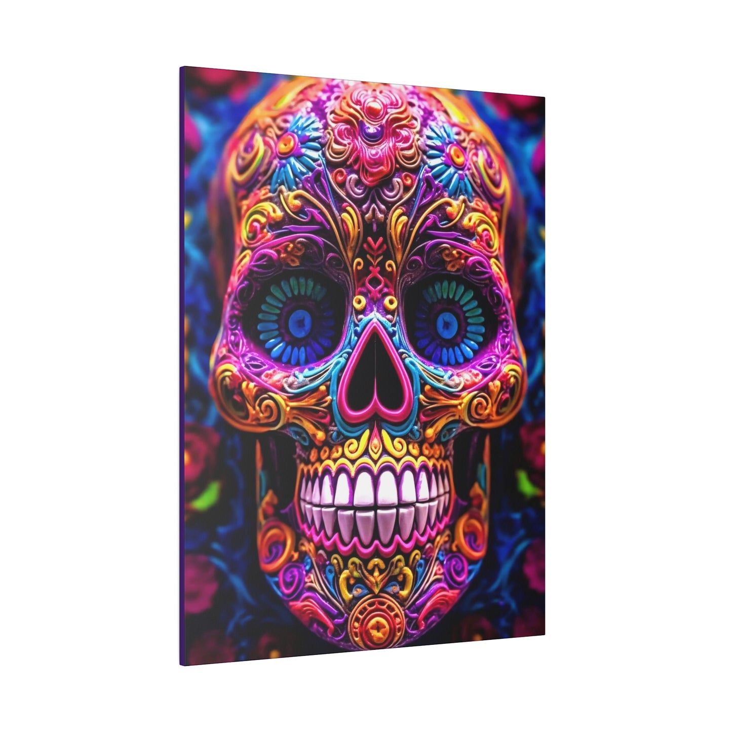 Colorful Skullhead: Mexican Style Canvas