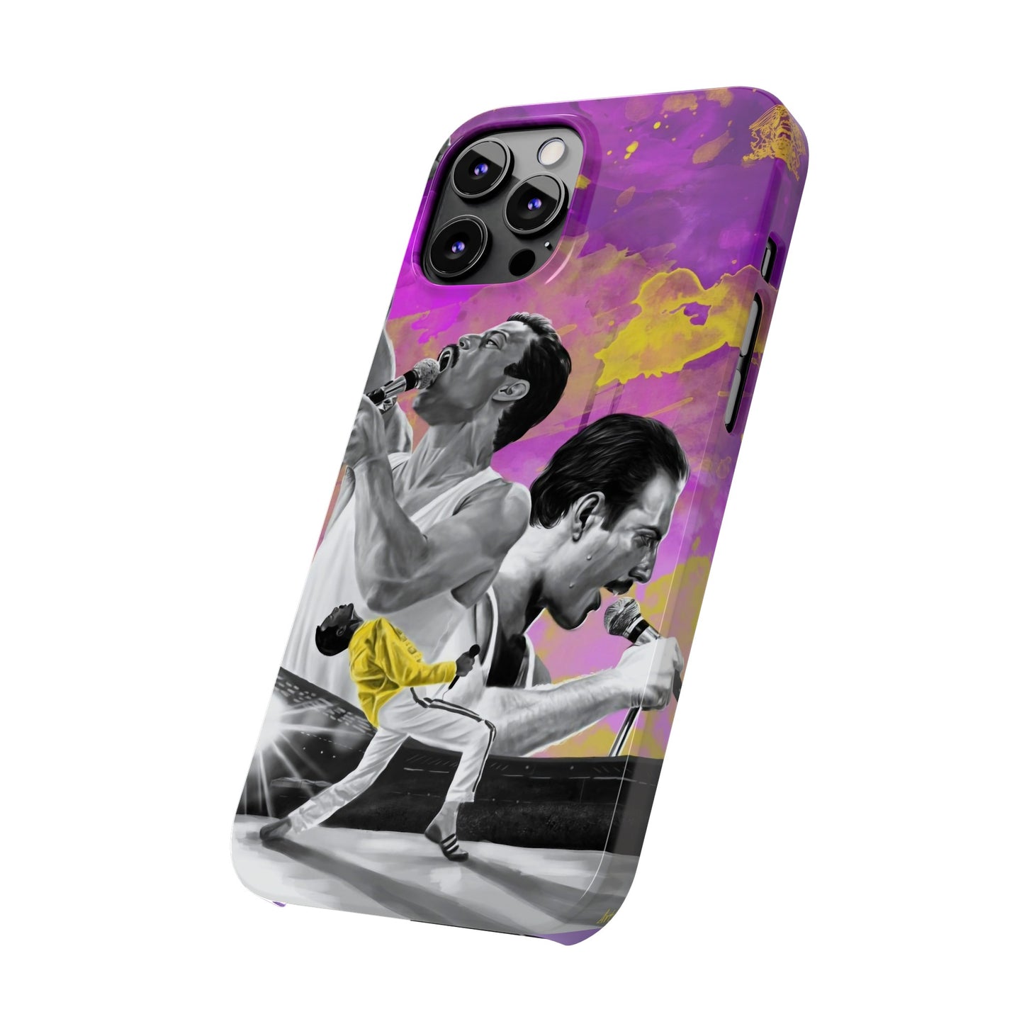 Queen Freddie Mercury on Live Aid  IPhone 15, 14, 13, 12 Cases