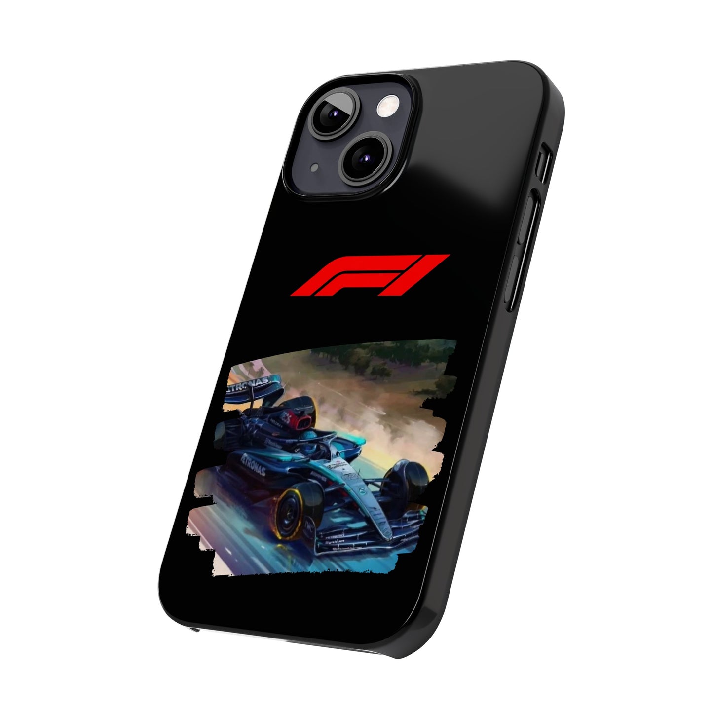 F1 Mercedes Racecar Iphone 15, 14, 13, 12, 11 Cases
