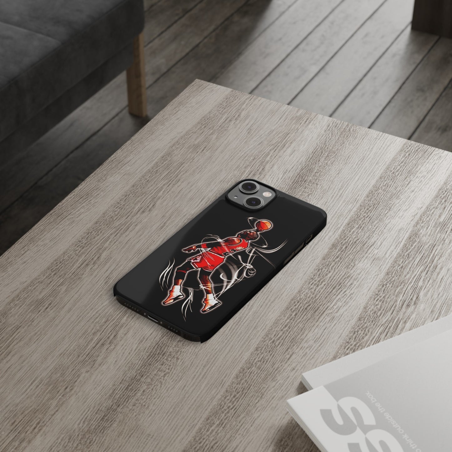Michael Jordan Dunks and Scores" iPhone 15, 14, 13, 12, 11 Cases