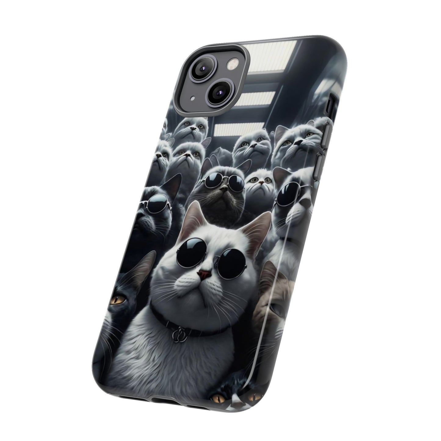 Cool Cats with Sunglasses" for iPhone 15, 14, 13, 12, 11 and Galaxy S23, S22 Cases