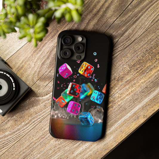 Falling Colorful Cubes, Iphone 15, 14, 13, 12 Cases