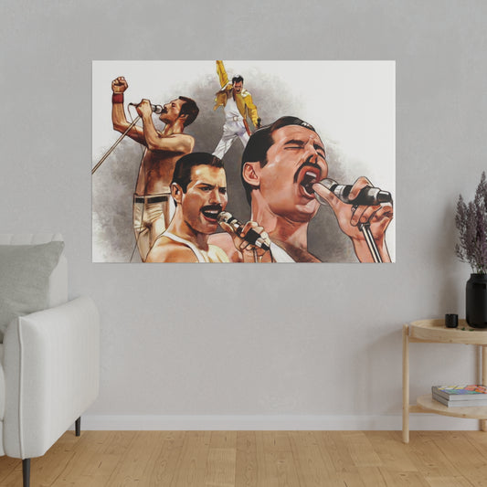 Queen and Freddie Mercury on Live Aid - Canvas