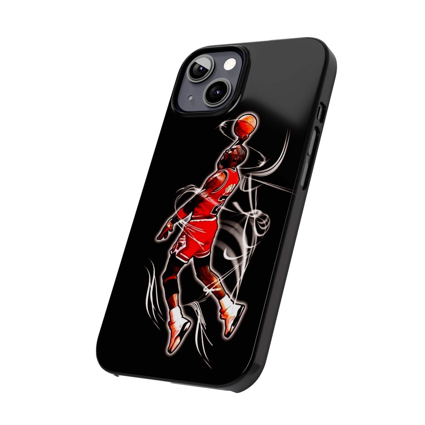Michael Jordan Dunks and Scores" iPhone 15, 14, 13, 12, 11 Cases
