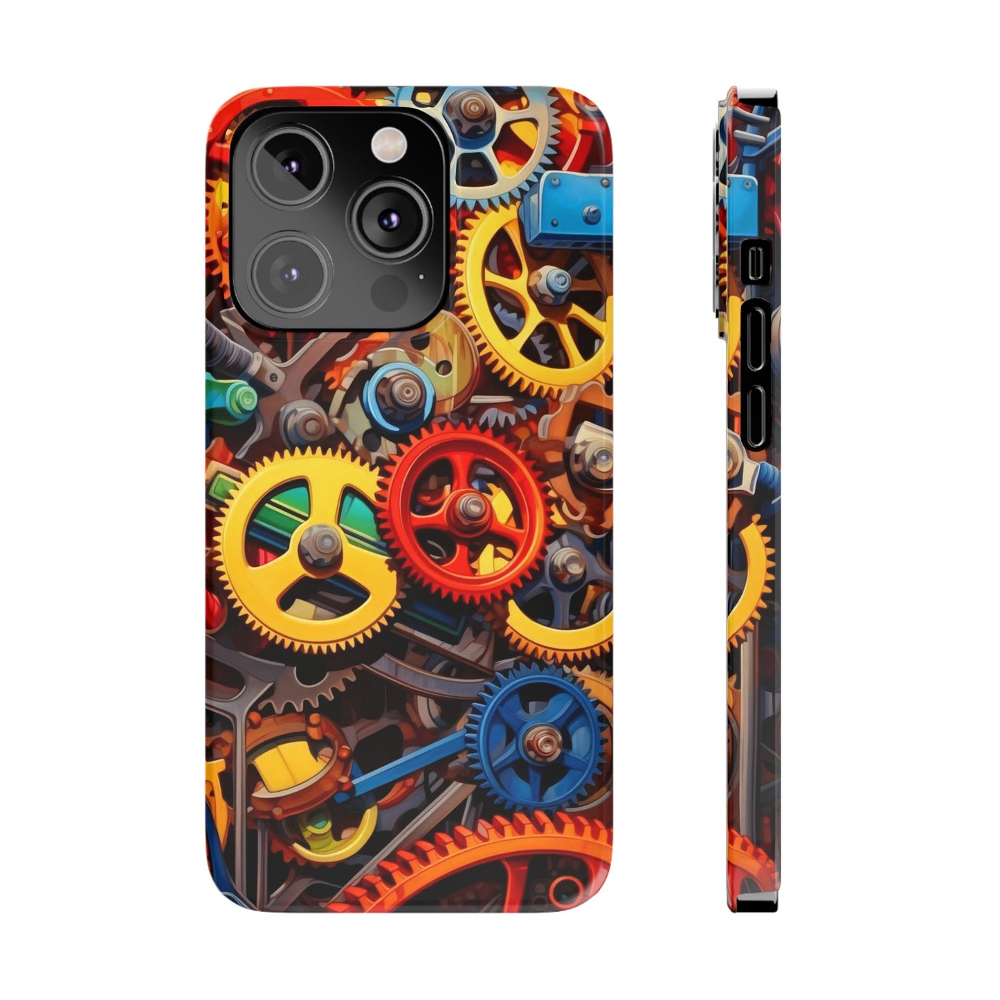 Colorful Gears: Iphone 15, 14, 13, 12 Cases
