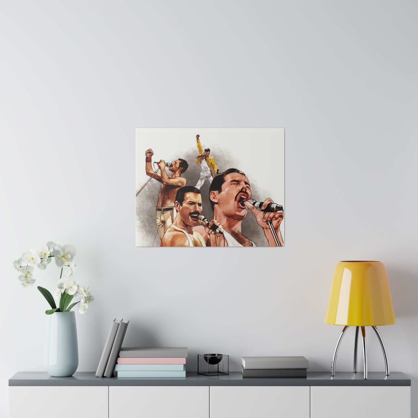 Queen and Freddie Mercury on Live Aid - Canvas