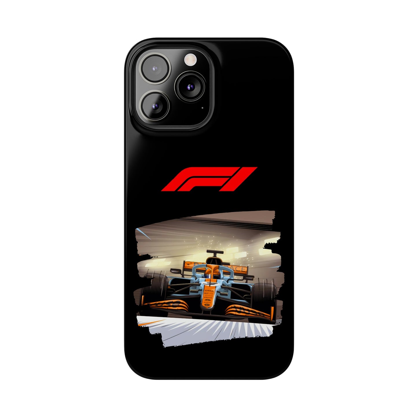 F1 McClaren Orange Car Iphone 15, 14, 13, 12, 11 Cases
