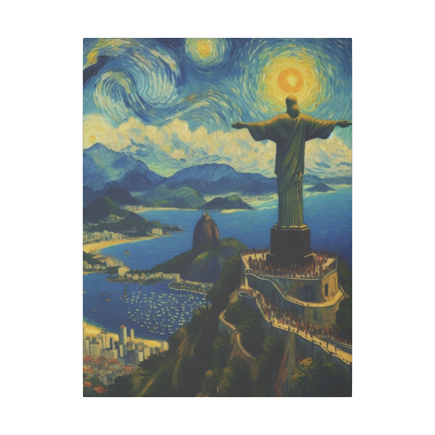 Canvas Rio de Janeiro meets Van Gogh Style