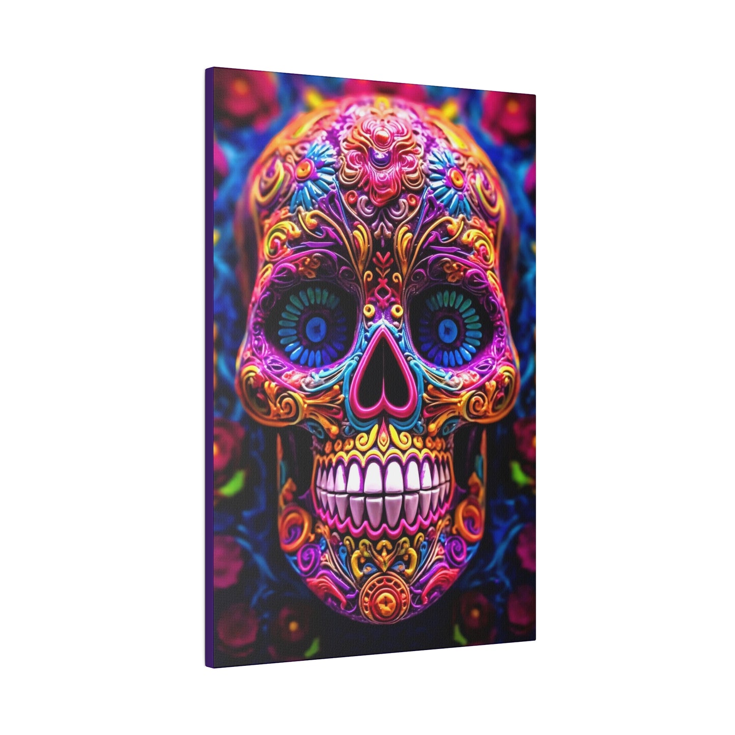 Colorful Skullhead: Mexican Style Canvas