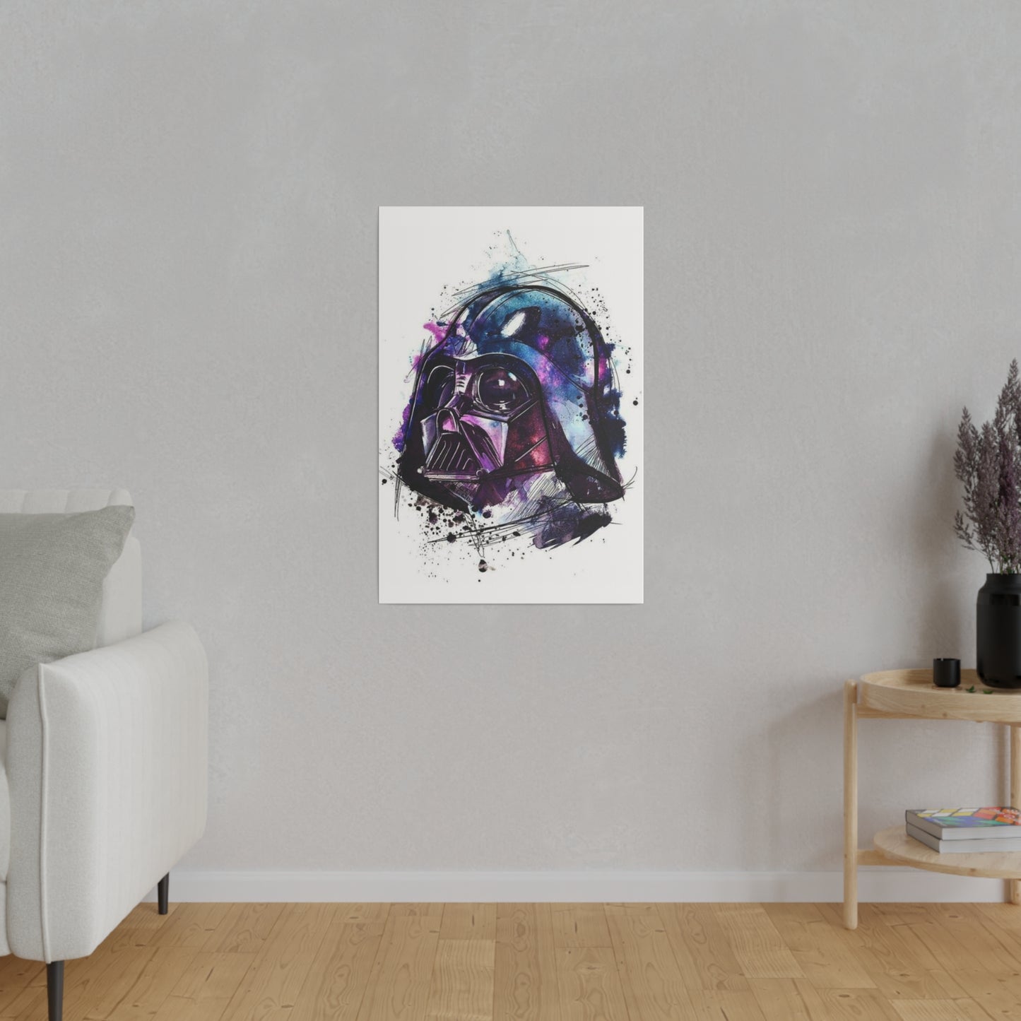 Star Wars Darth Vader Watercolor Canvas: Dark Side Art