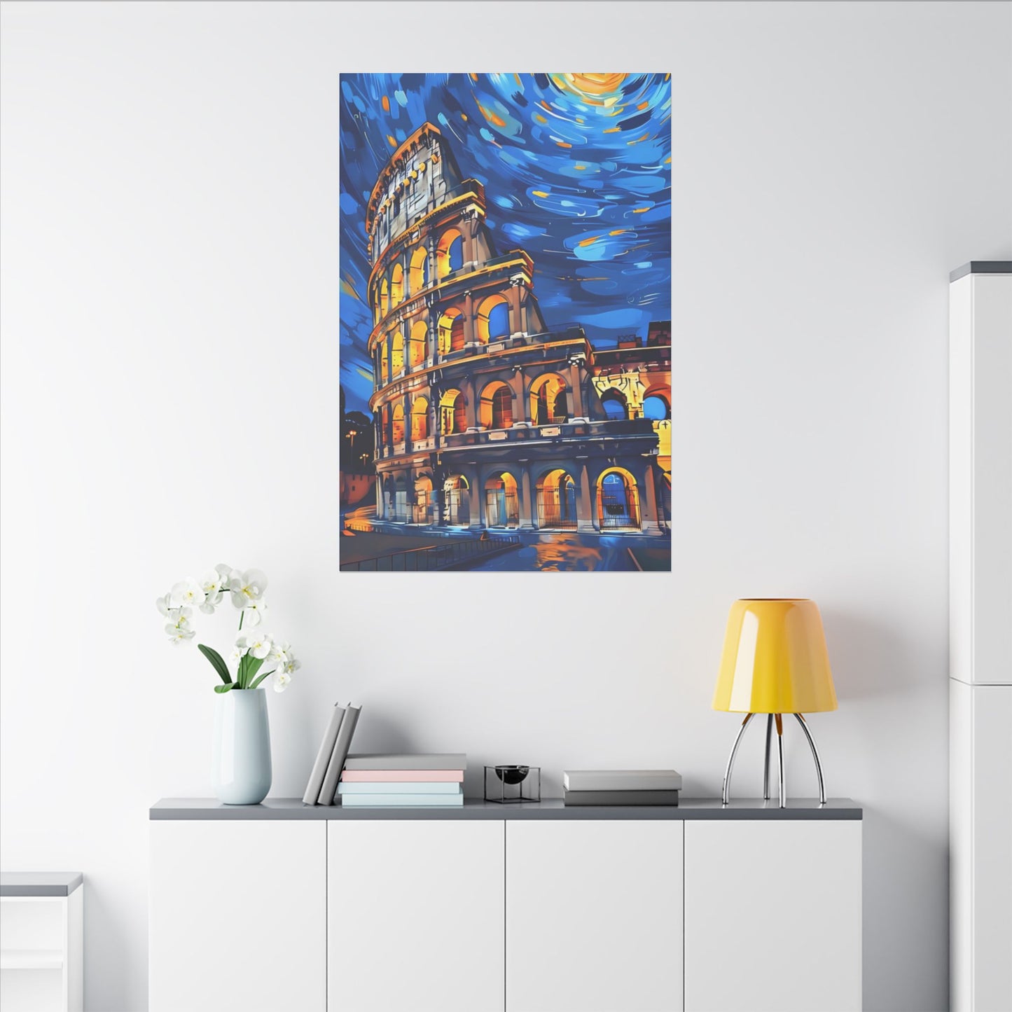 Canvas Colosseum Meets Van Gogh Style