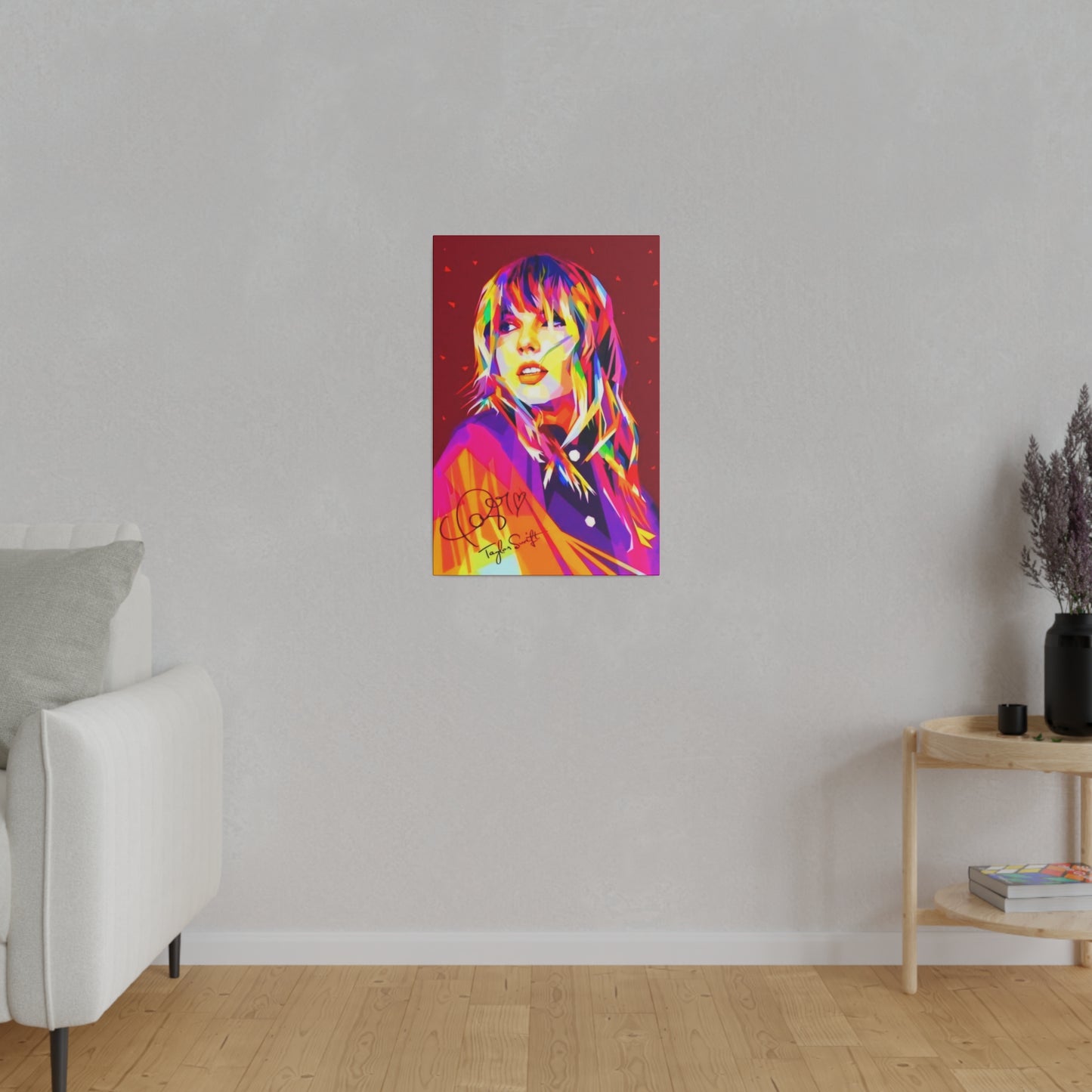 Taylor Swift Wall Art with Signature - Canvas