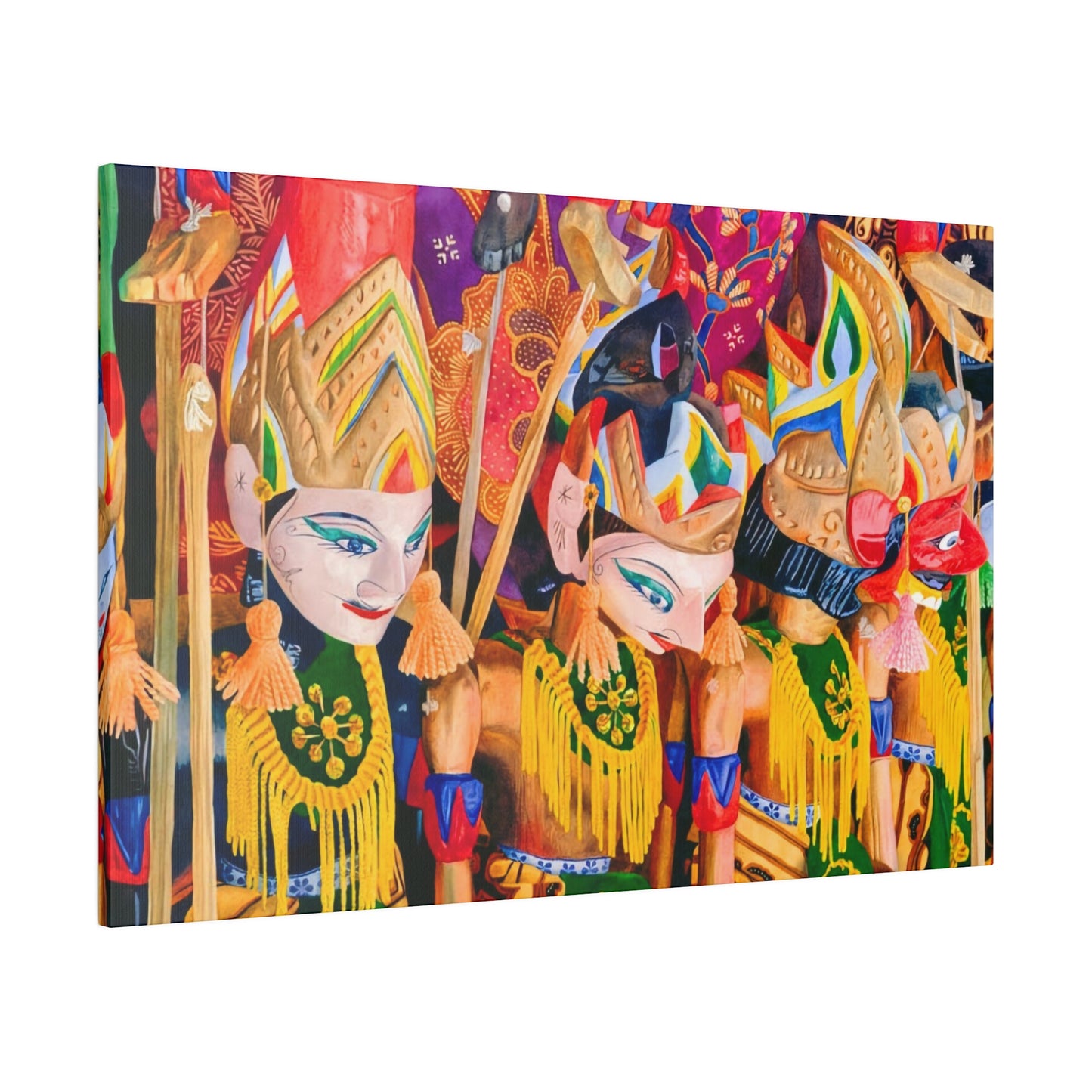 Wayang Tales: Indonesian Wall Art - Canvas