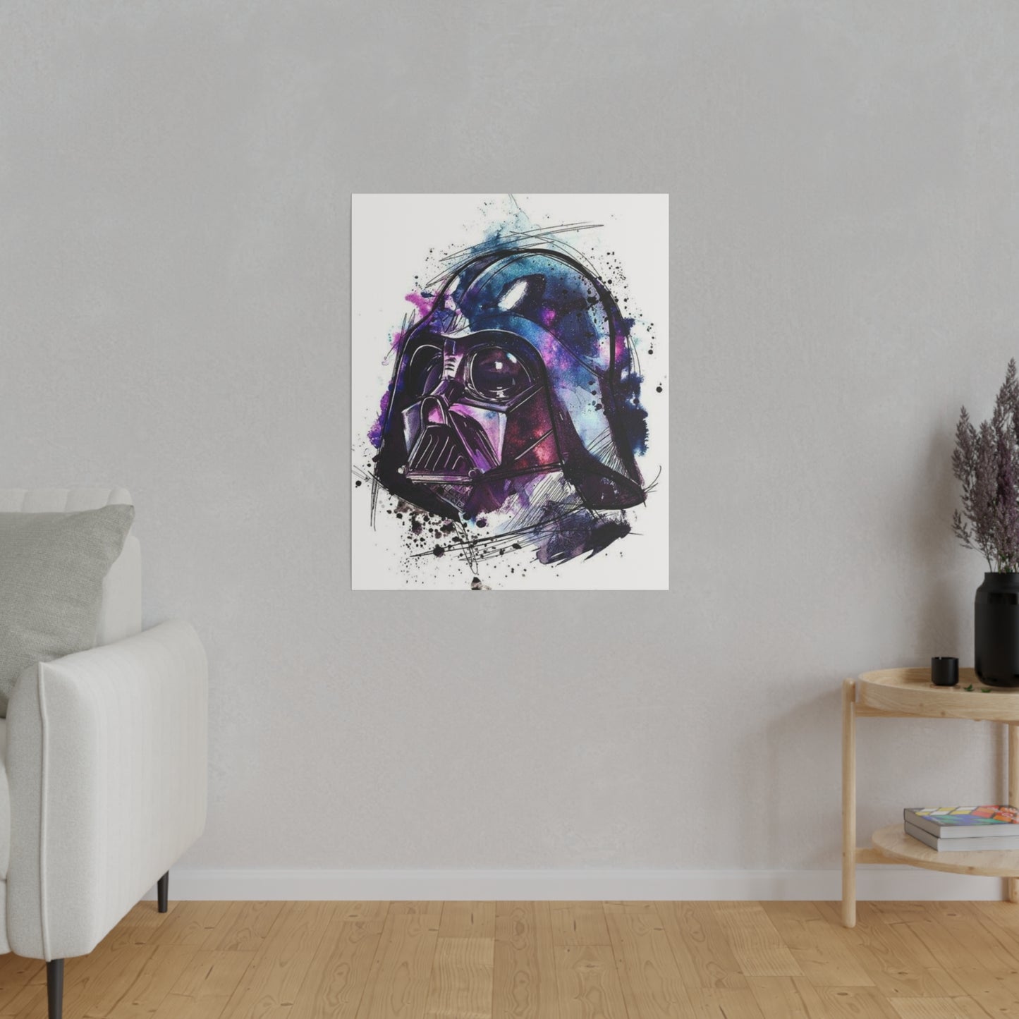 Star Wars Darth Vader Watercolor Canvas: Dark Side Art