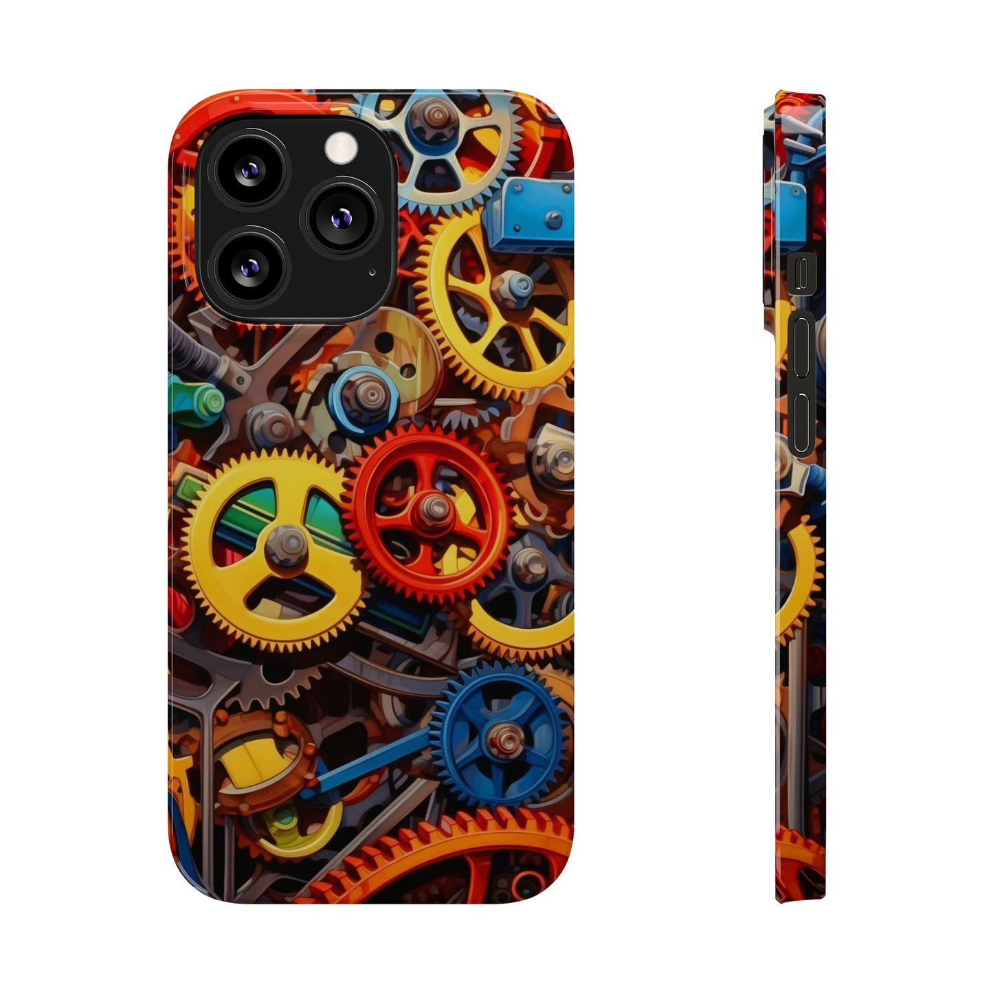 Colorful Gears: Iphone 15, 14, 13, 12 Cases