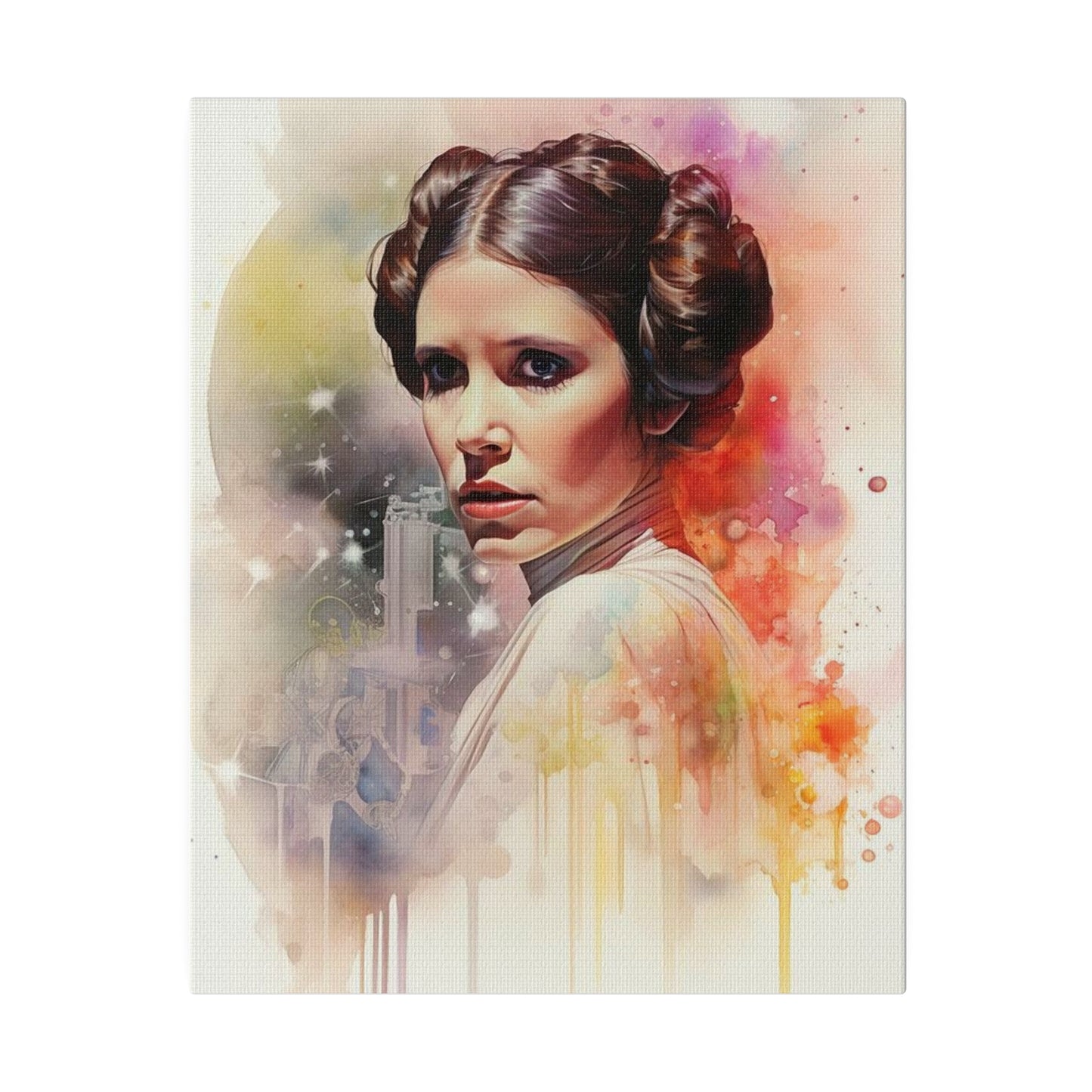 Star Wars Princess Leia Watercolor Canvas: Rebel Spirit