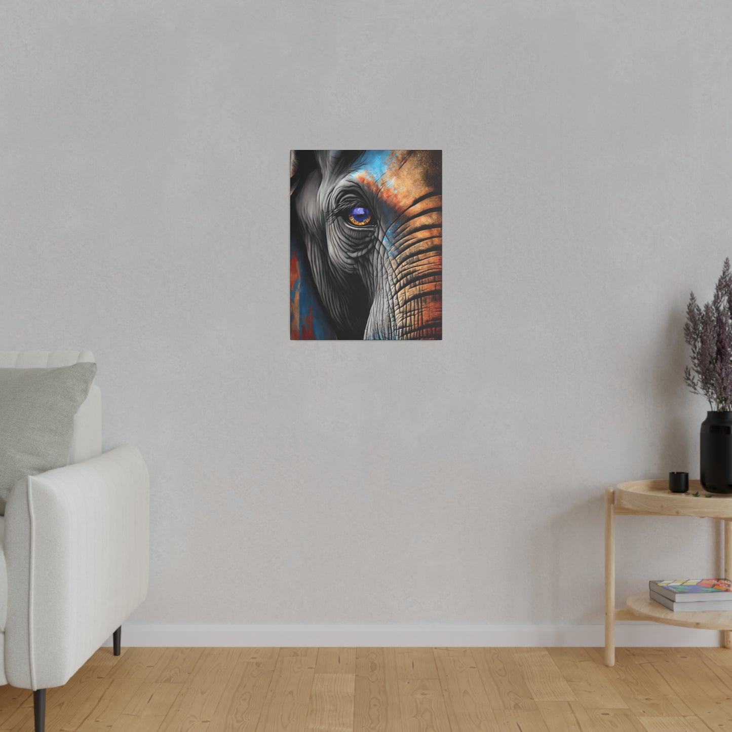 Half Elephant Head: Nature-Inspired Wall Art Canvas