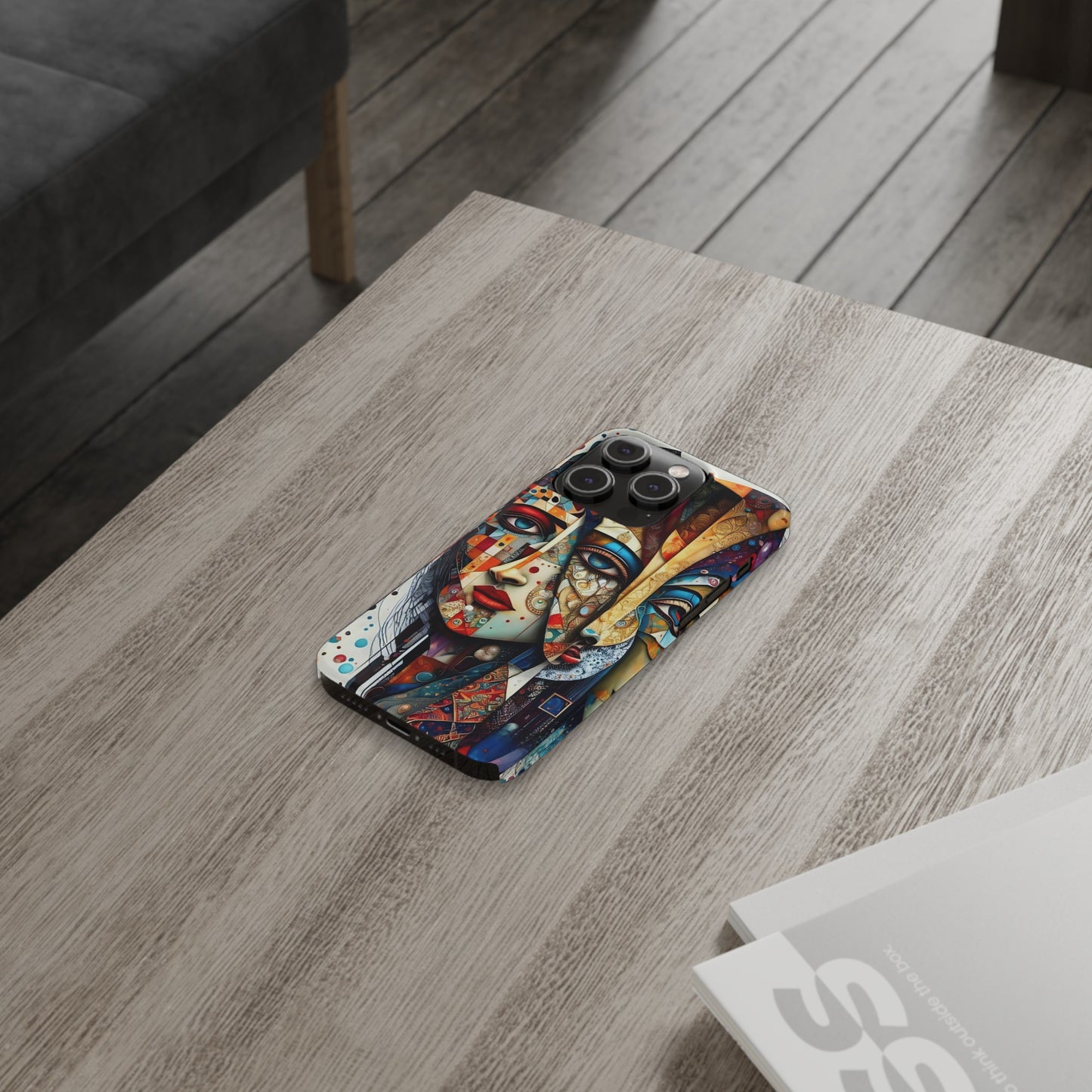 Two Faces Art Design Iphone 15, 14, 13, 12 cases