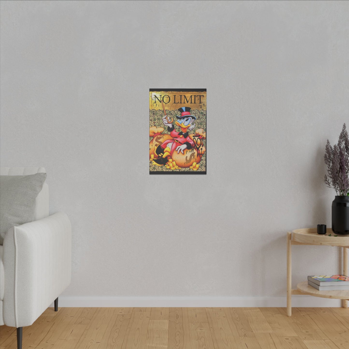 Canvas Art: Dagobert Duck Swimming in Money!