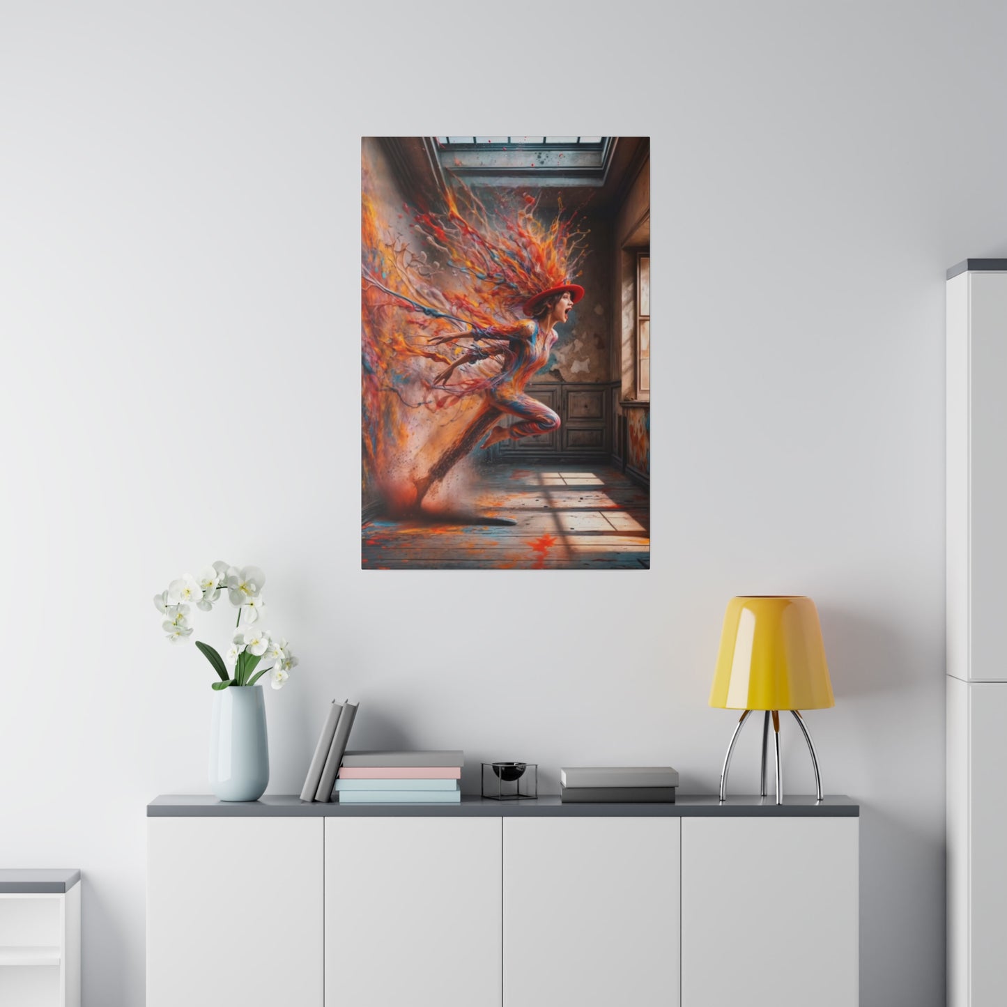 Breaking Through: A Spectrum of Paints - Canvas
