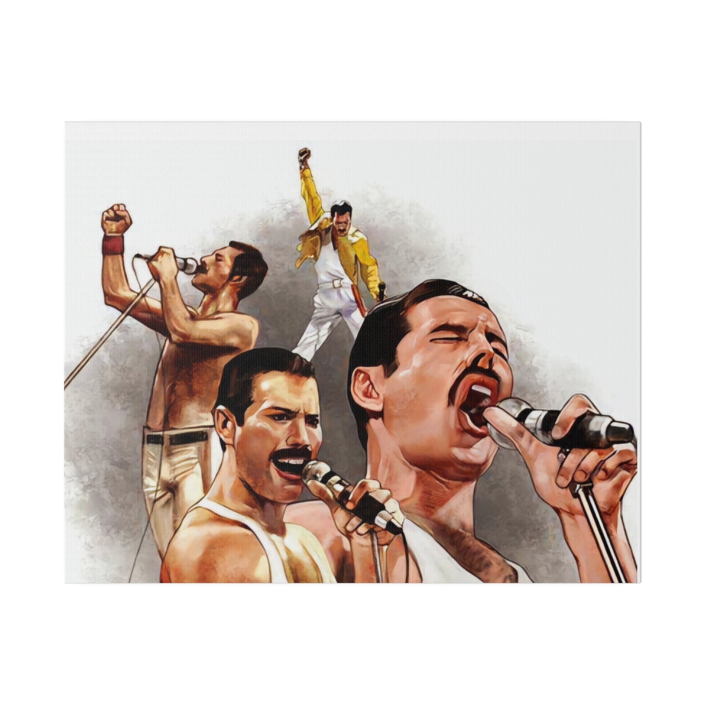 Queen and Freddie Mercury on Live Aid - Canvas