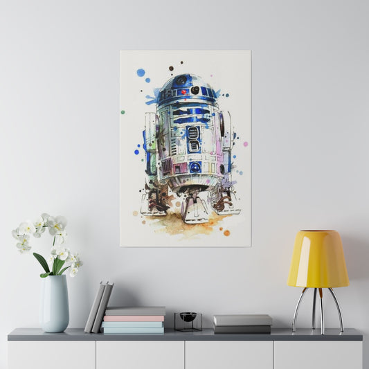 Star Wars R2-D2 Watercolor Art Canvas: Droid Delight