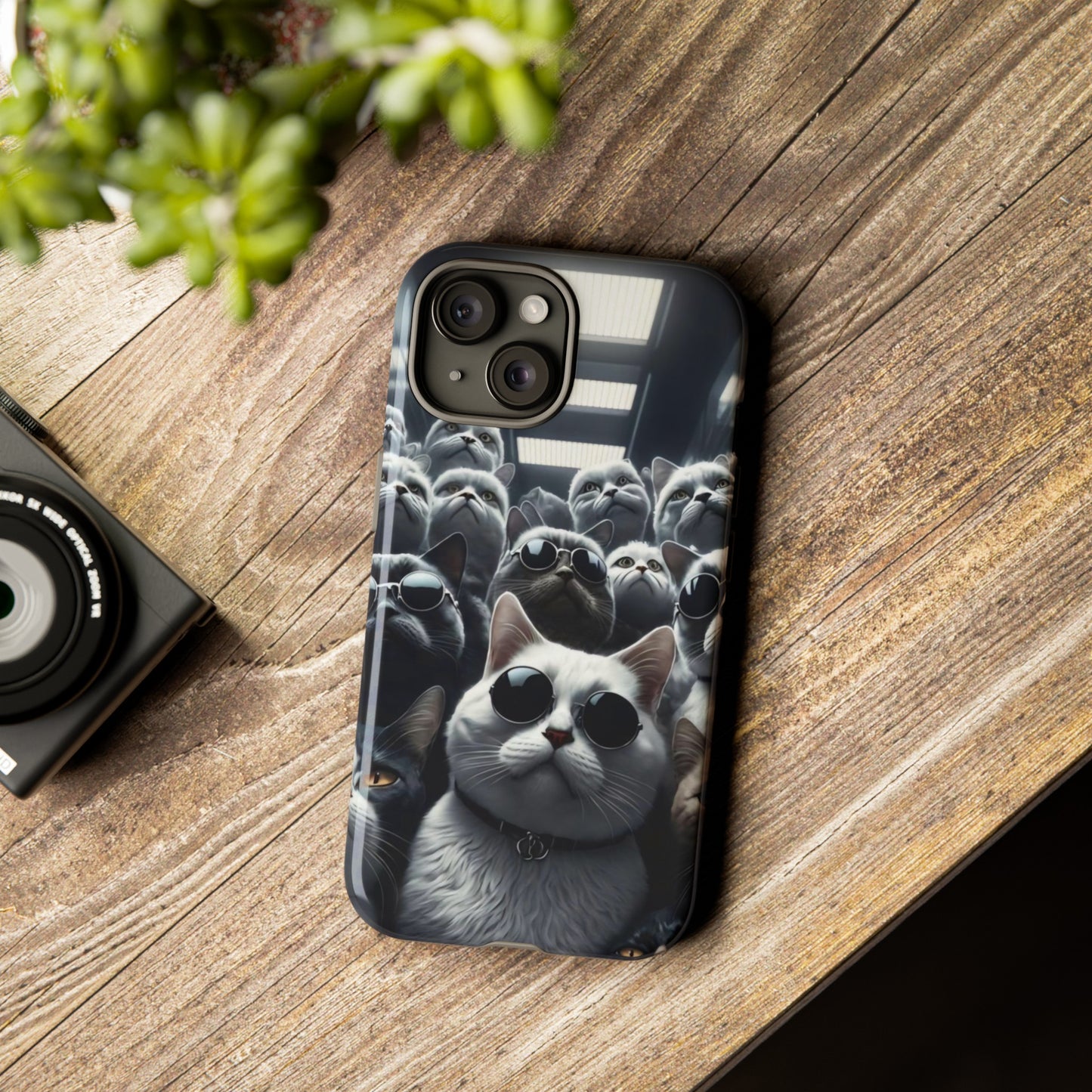 Cool Cats with Sunglasses" for iPhone 15, 14, 13, 12, 11 and Galaxy S23, S22 Cases