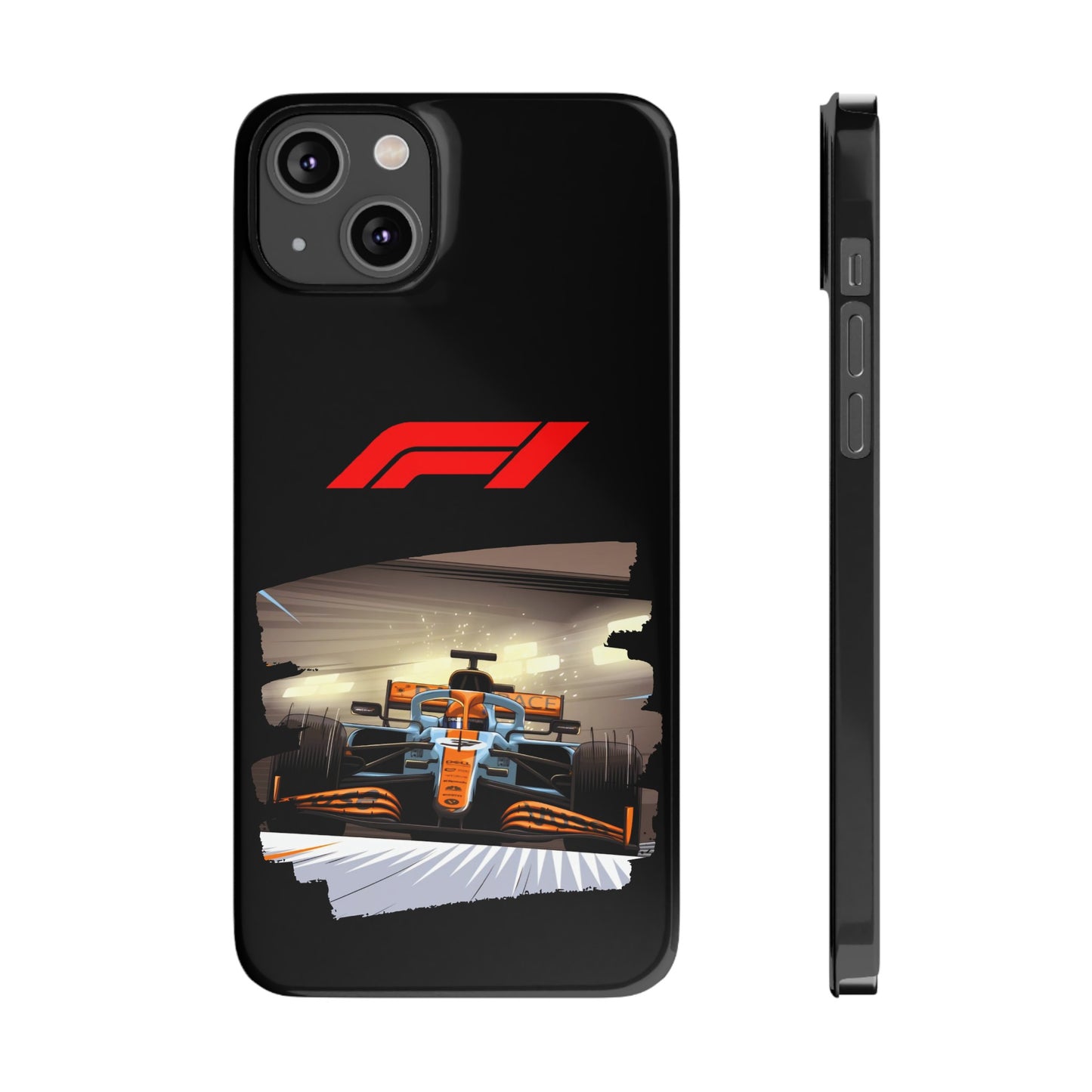 F1 McClaren Orange Car Iphone 15, 14, 13, 12, 11 Cases