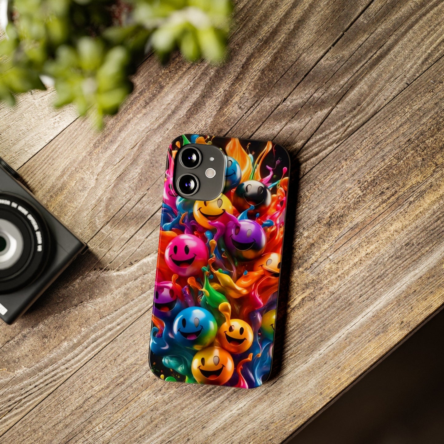 Colorful Emoji" iPhone Cases for iPhone Models 15, 14, 13, 12
