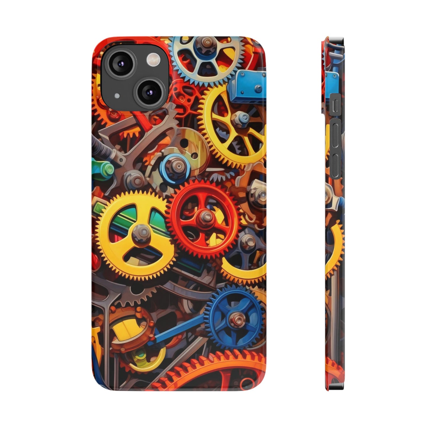 Colorful Gears: Iphone 15, 14, 13, 12 Cases