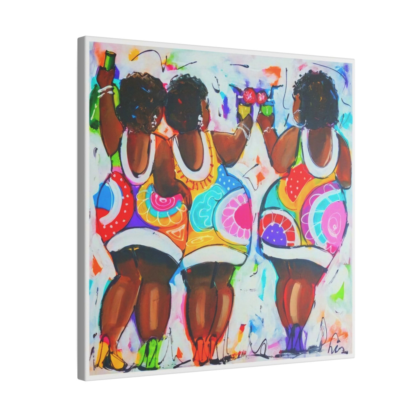 Three Fat Ladies - Party Time Canvas