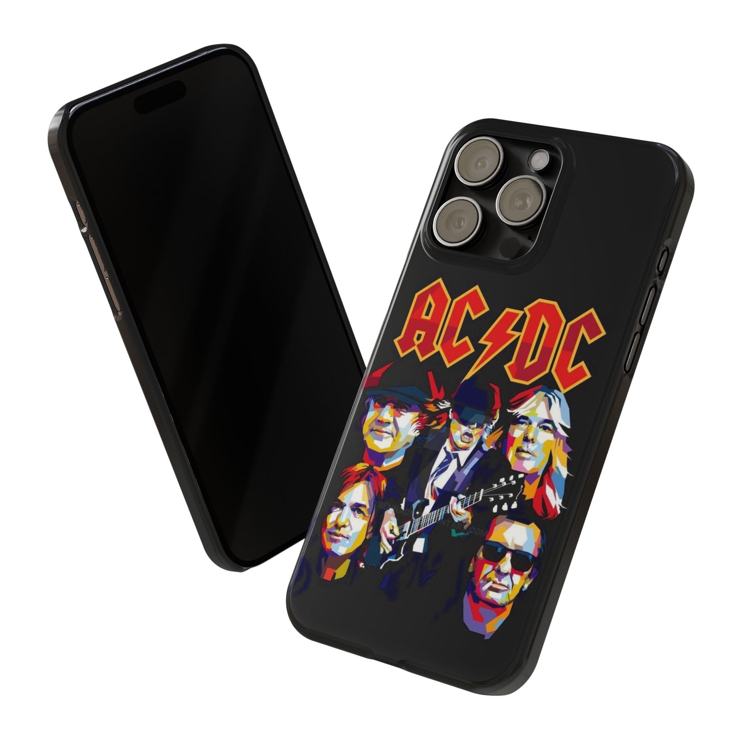 AC/DC IPhone 15, 14, 13, 12 Cases - Art design