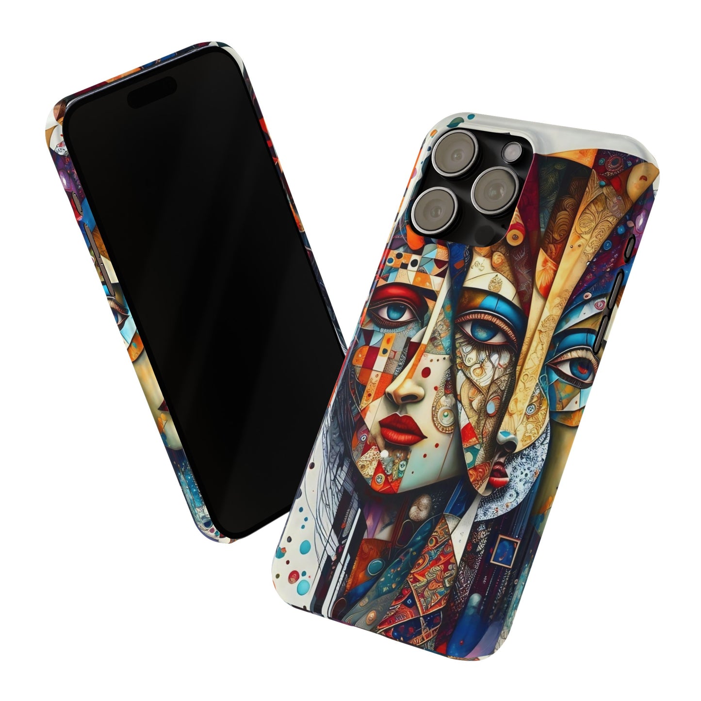 Two Faces Art Design Iphone 15, 14, 13, 12 cases