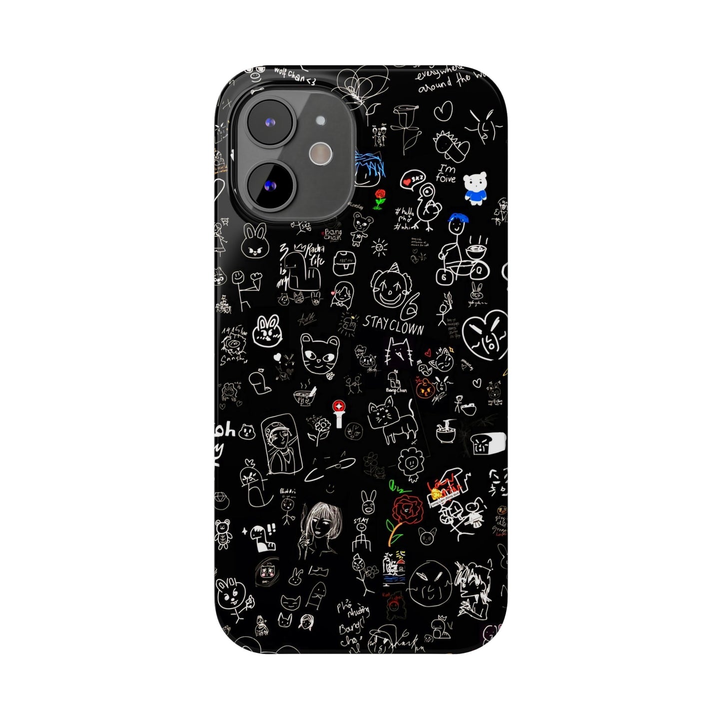 Kids Drawings Style Iphone 15, 14, 13, 12 Cases