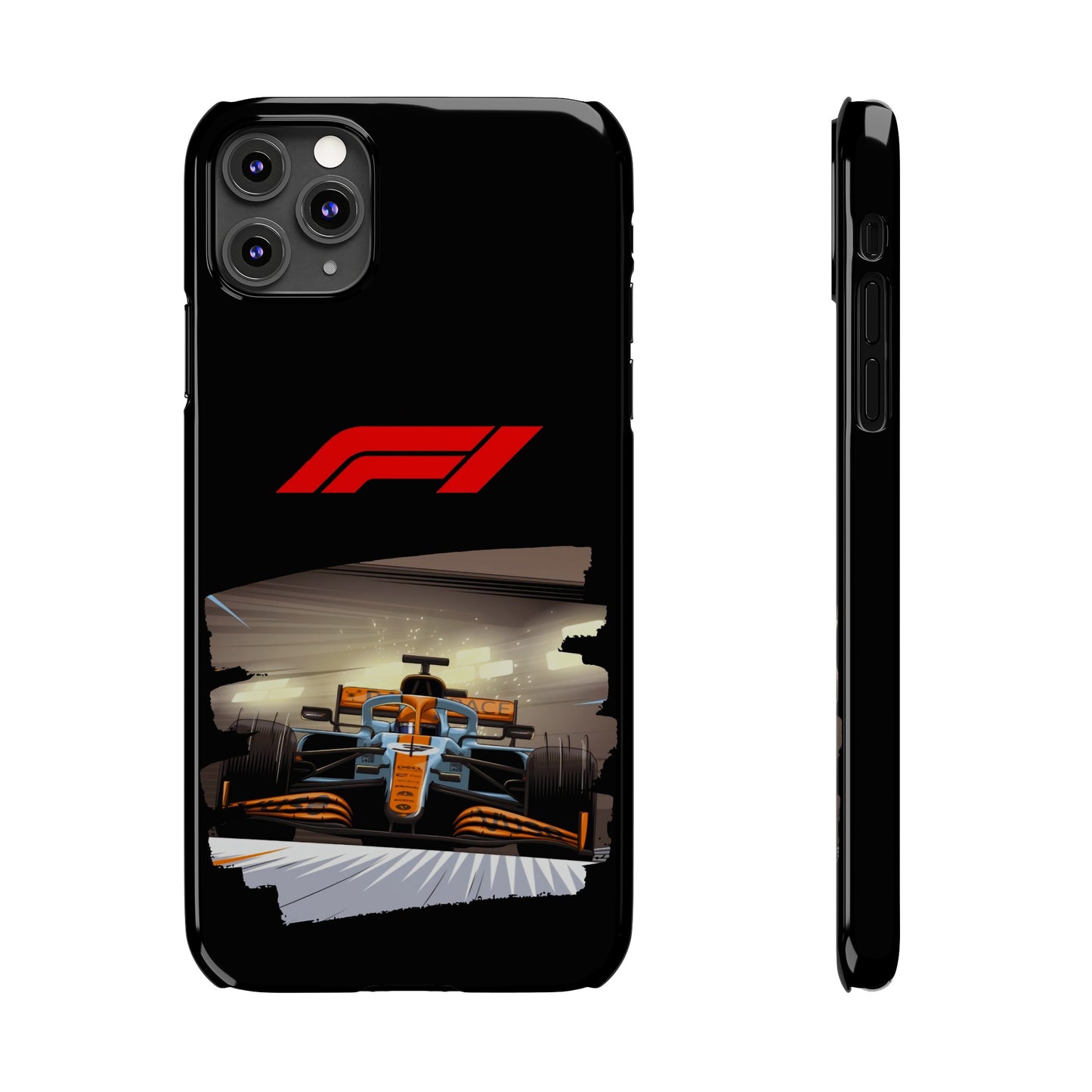 F1 McClaren Orange Car Iphone 15, 14, 13, 12, 11 Cases