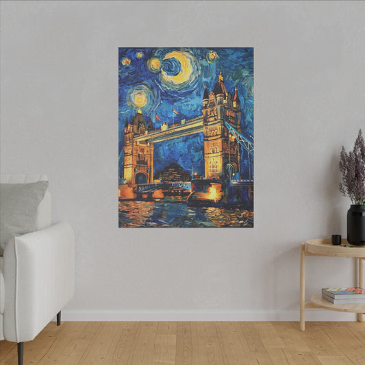 Canvas London Bridge meets Van Gogh Style