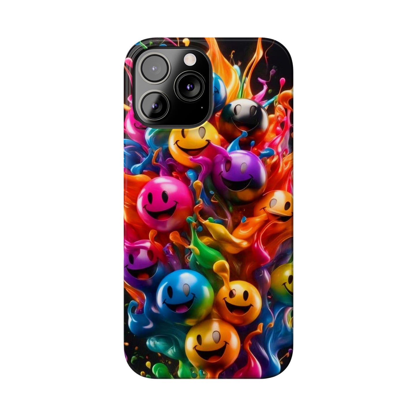 Colorful Emoji" iPhone Cases for iPhone Models 15, 14, 13, 12
