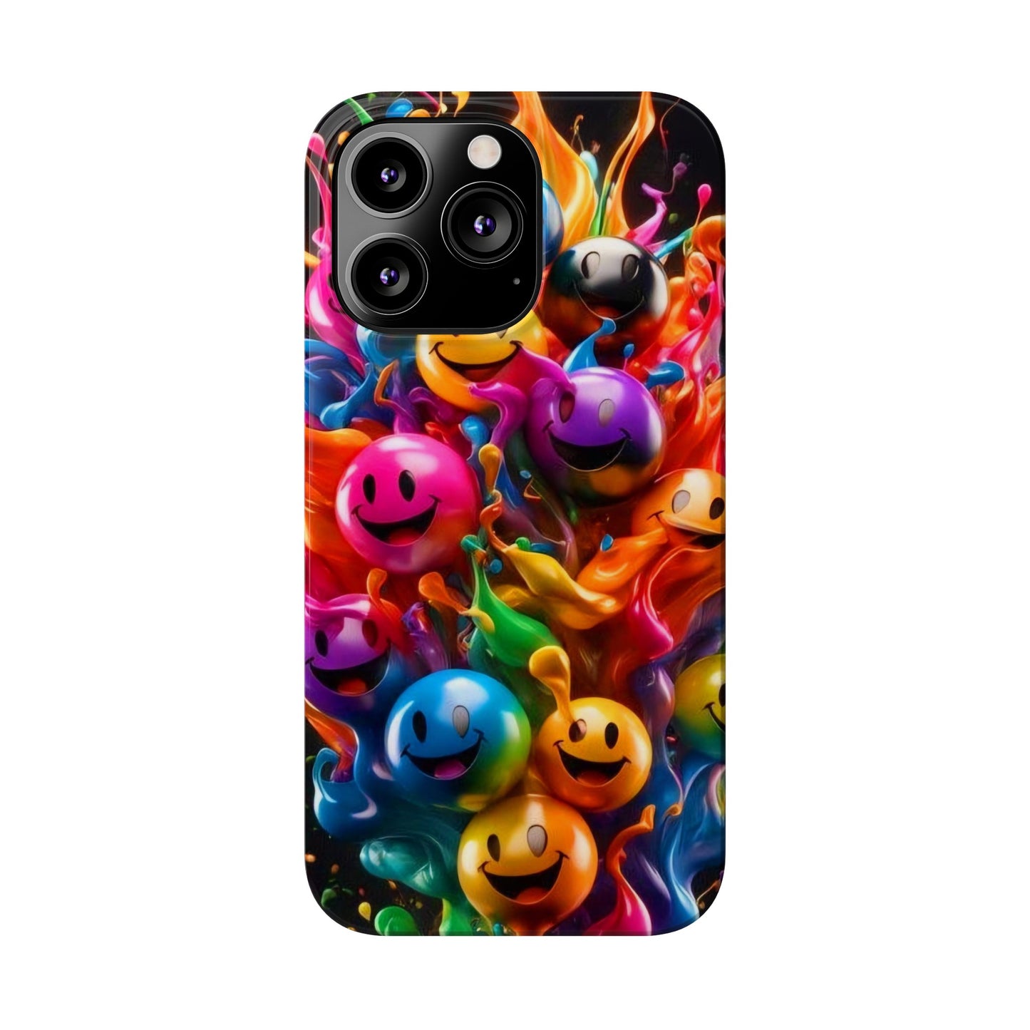 Colorful Emoji" iPhone Cases for iPhone Models 15, 14, 13, 12