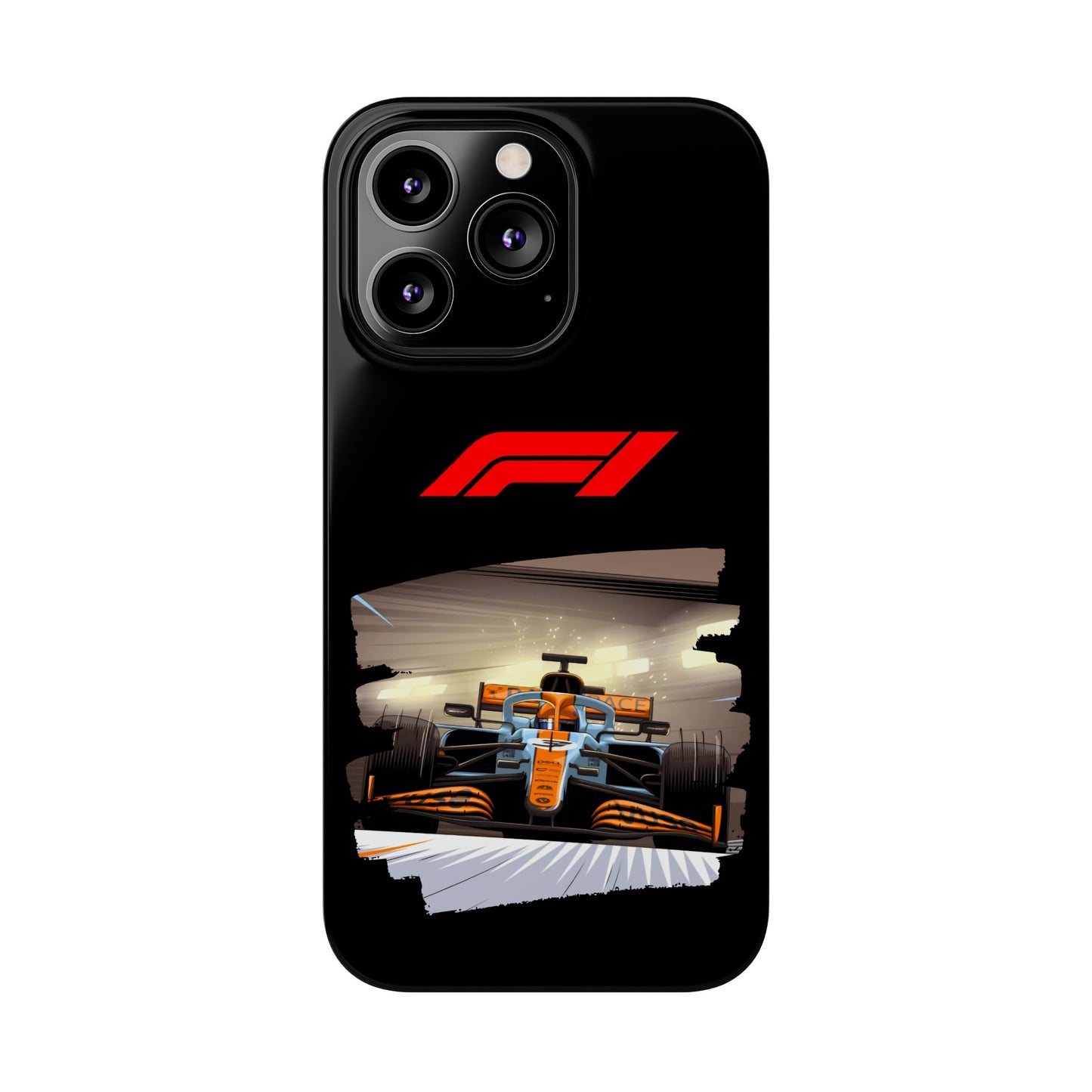 F1 McClaren Orange Car Iphone 15, 14, 13, 12, 11 Cases