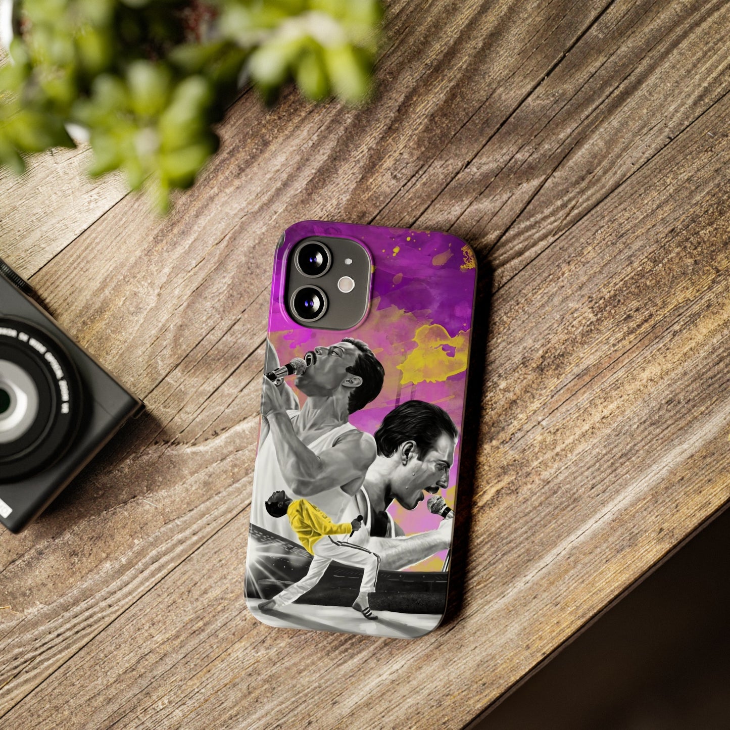 Queen Freddie Mercury on Live Aid  IPhone 15, 14, 13, 12 Cases