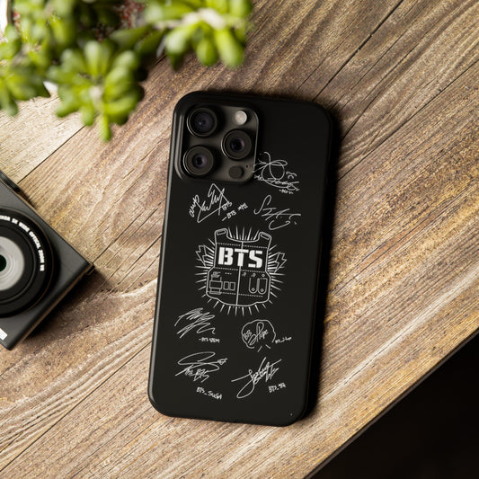 BTS Signature IPhone 15, 14, 13, 12 Cases