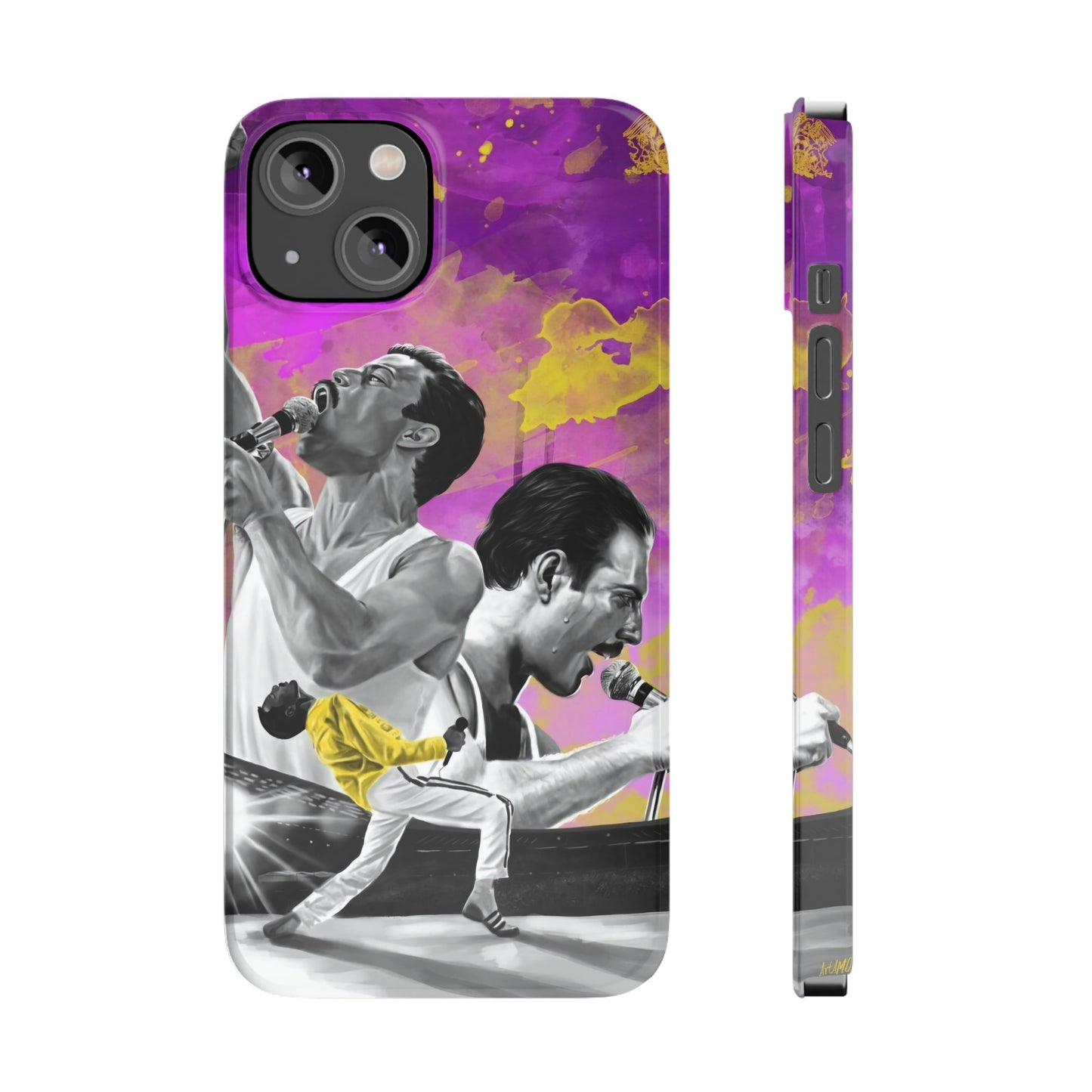 Queen Freddie Mercury on Live Aid  IPhone 15, 14, 13, 12 Cases