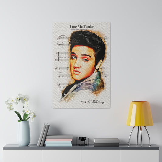 Elvis Love Me Tender Edition Canvas