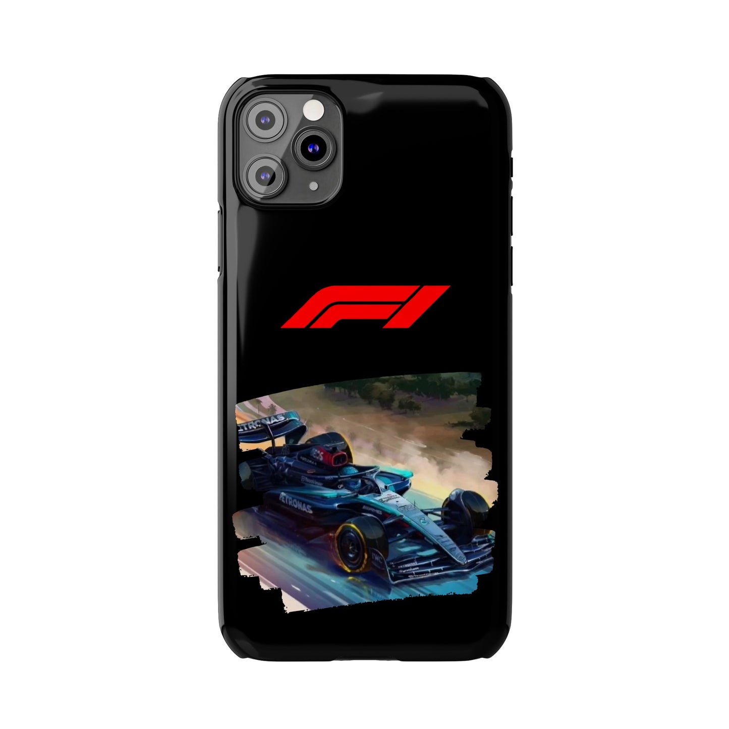 F1 Mercedes Racecar Iphone 15, 14, 13, 12, 11 Cases