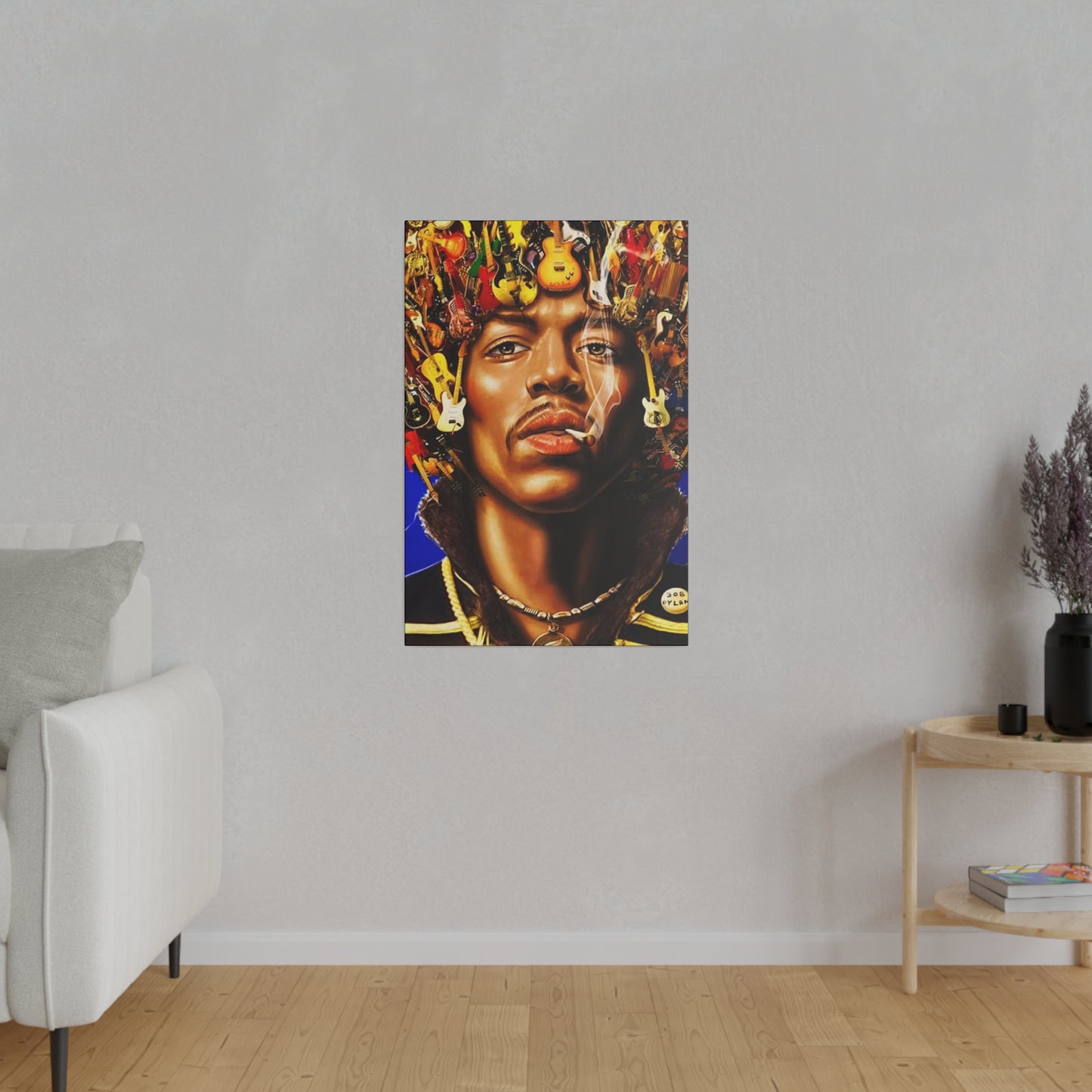 Jimi Hendrix Guitar King - Canvas