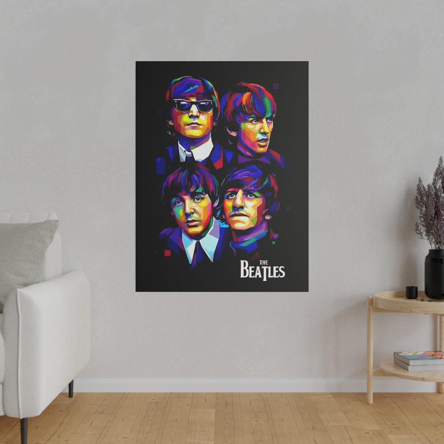 The Beatles Black Portret - Canvas
