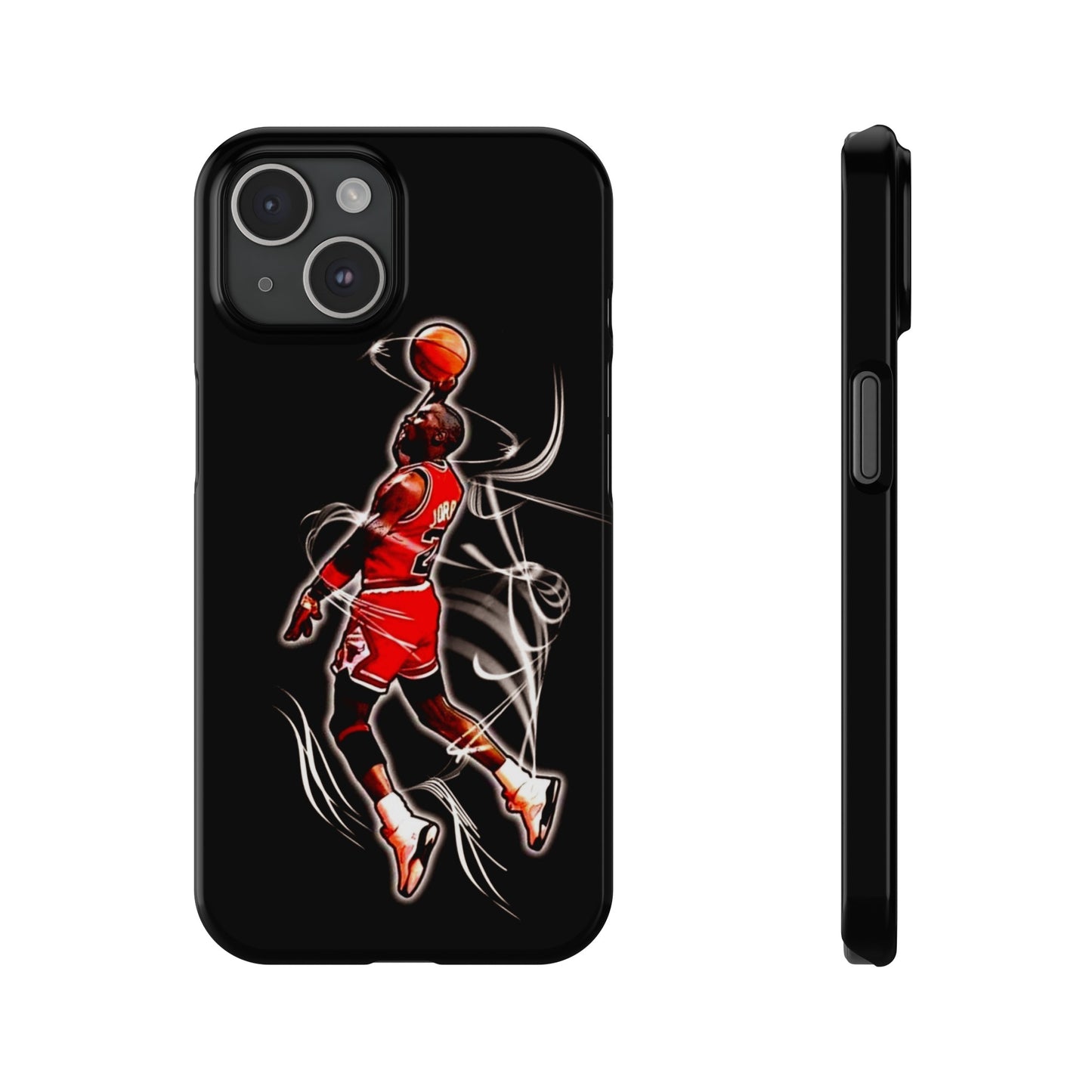 Michael Jordan Dunks and Scores" iPhone 15, 14, 13, 12, 11 Cases