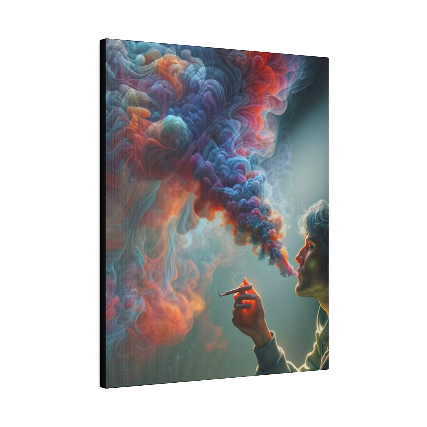 The Colorful World of Men and Smoke - Canvas